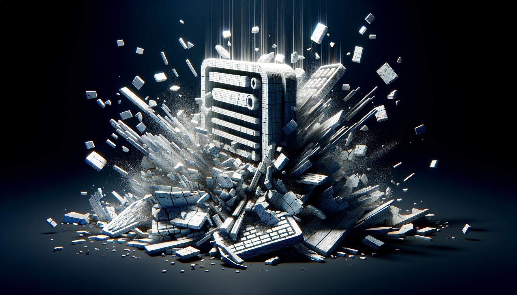 seo-fehler-zerstoeren-website-3d-digital-art