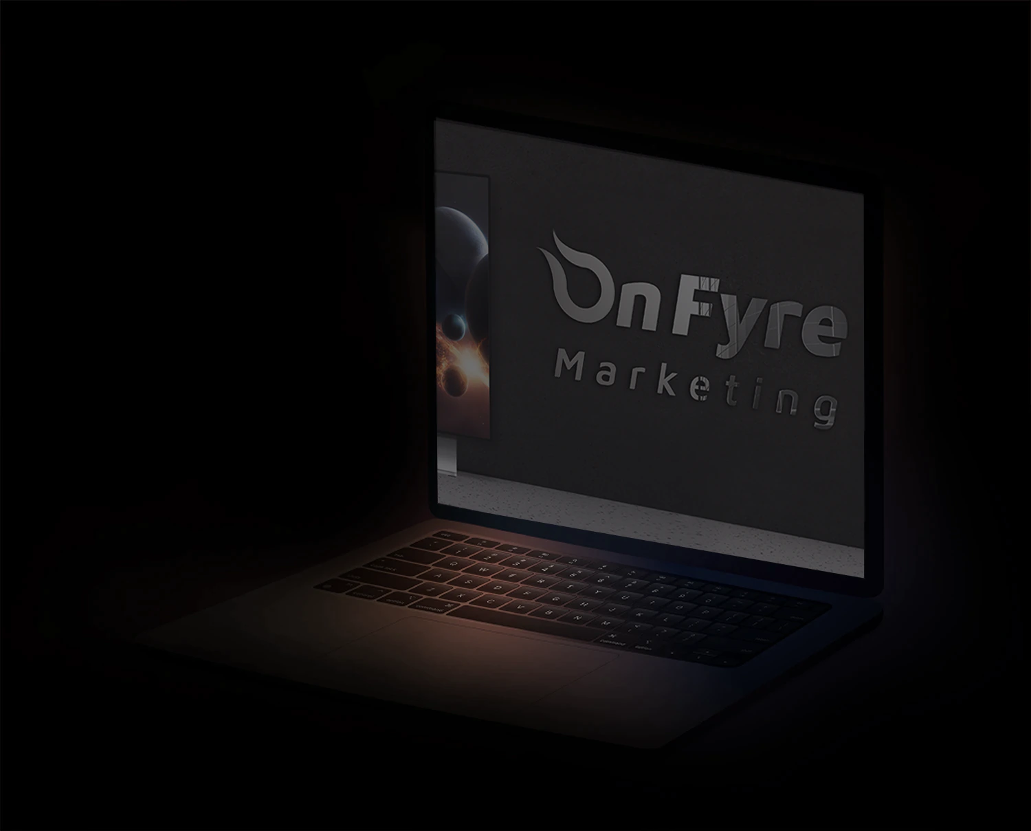 Laptop mit OnFyre Trailer
