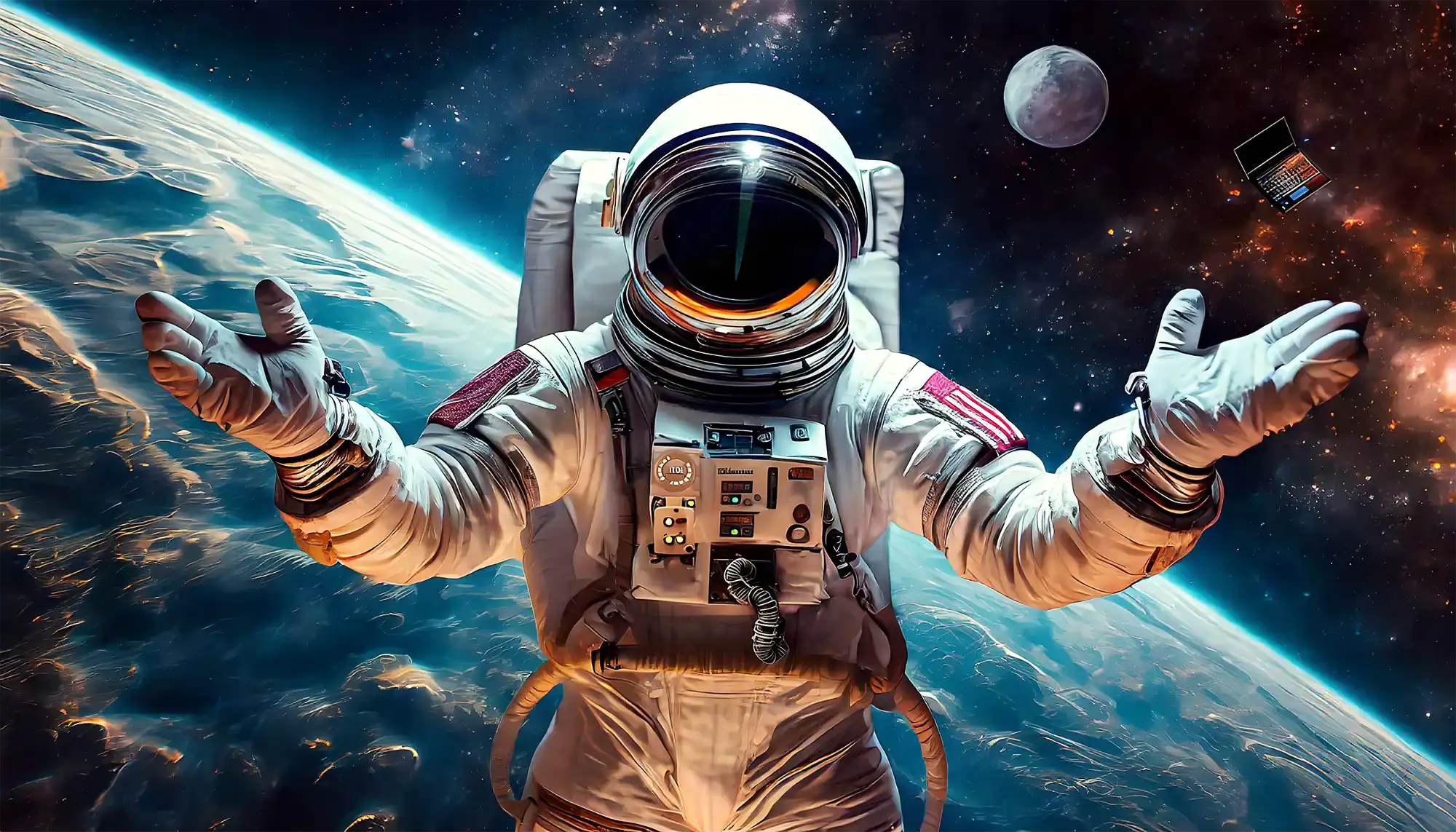 Marketing-Astronaut fragt: 'Worauf wartest du noch?'